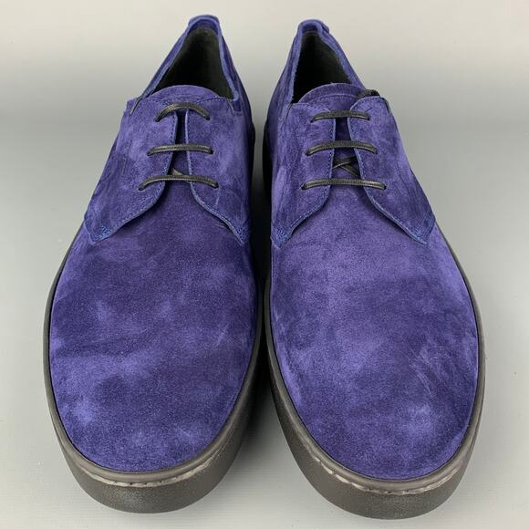 SALVATORE FERRAGAMO Size 11 Purple Suede Lace Up Shoes main image 7